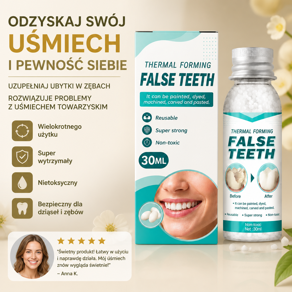 Kulki Do Tymczasowej Naprawy Zębów – Formowalny Kosmetyczny Zamiennik Zęba