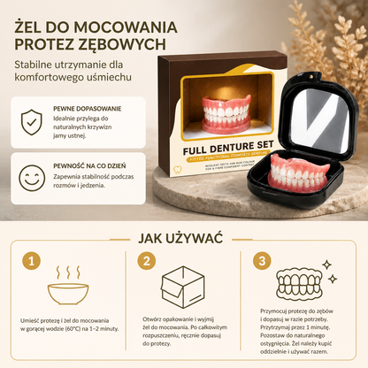 Żel do mocowania protez zębowych – Stabilne utrzymanie dla komfortowego uśmiechu