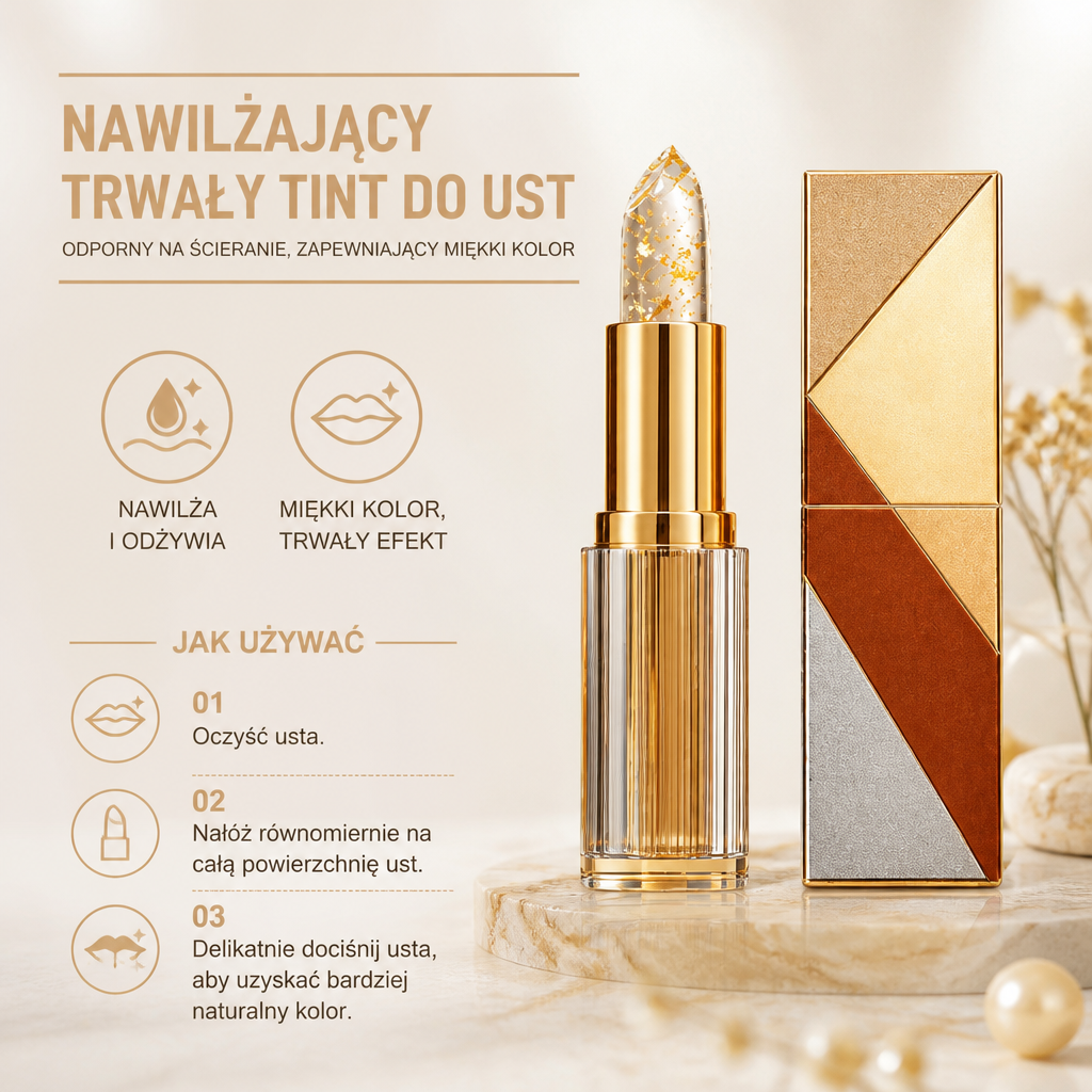 Nawilżający Trwały Tint Do Ust Odporny Na Ścieranie, Zapewniający Miękki Kolor