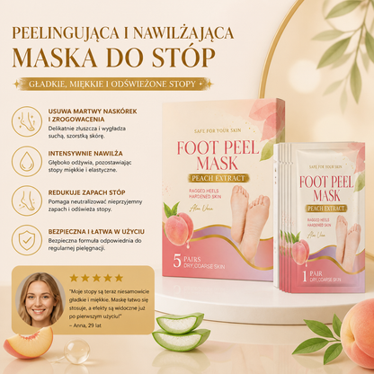 Złuszczająco-Nawilżająca Maska do Stóp – Usuwa Martwy Naskórek i Zrogowacenia