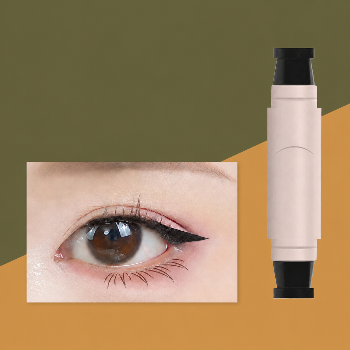 Wodoodporny Dwustronny Eyeliner ze Stempelkiem do Kreski dla Idealnej Symetrii