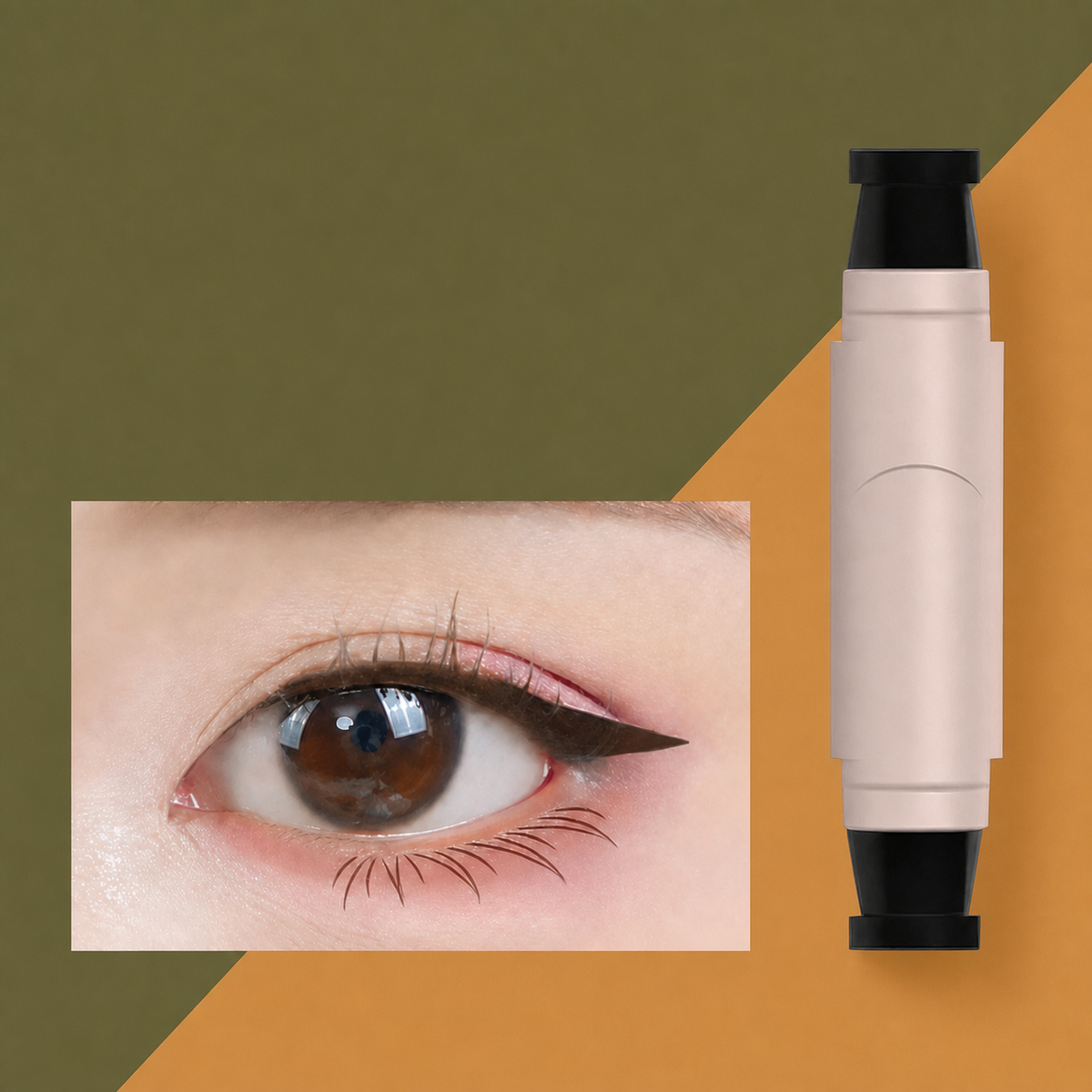 Wodoodporny Dwustronny Eyeliner ze Stempelkiem do Kreski dla Idealnej Symetrii